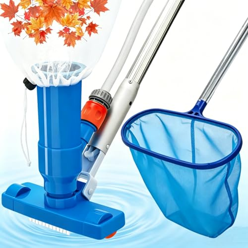 Pool Cleaning Kit, Swimming Pool Vacuum Cleaner with Pool Net for Cleaning, Handheld Hot Tub Cleaner Pool for Pond, 170cm