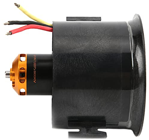 Halearo RC Ducted Fan 70mm Black 6 Blades with 3800KV Motor High Efficiency for RC Planes