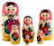 Heka Naturals Russische Matroschka-Puppen, 6 traditionelle Matroschkas Klassisch Semyonov Rot, | Babuschka Holzpuppe Geschenk Spielzeug, Handgefertigt in Russland | Semyonov Rot, 6 Stück, 13 cm