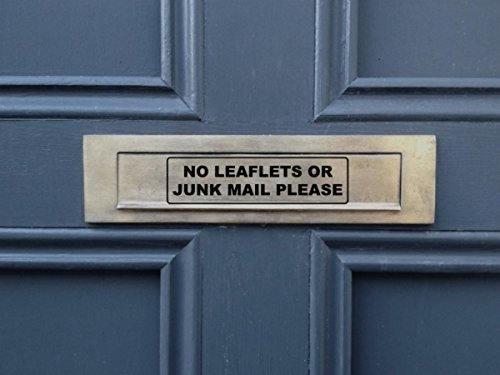 Level 33 No Leaflets or Junk Mail Please Door Letter Box Vinyl Sticker for Shop Office Home Cafe Hotels Free P&P