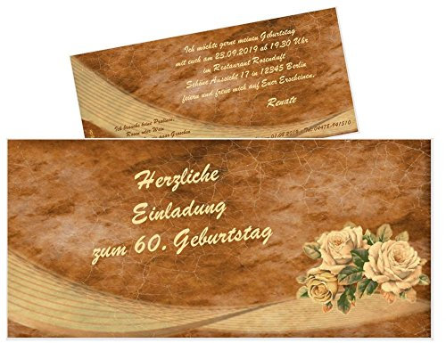 30 mal Einladungskarten zum Geburtstag Erwachsene, Mann Frau - für jedes Alter Wunschalter - Größe 21 x 9,9 cm DIN lang