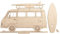 Rayher Holzmotiv Campingbus, FSC 100%, natur, 20x13,8x0,4cm, 3teilig, zum basteln und bemalen, 46424505