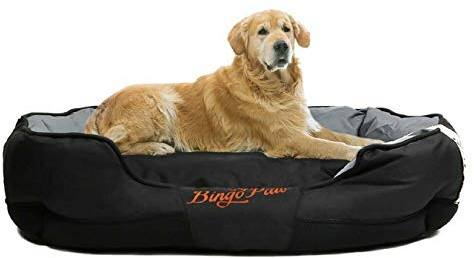 BingoPaw XXL Washable Waterproof Dog Bed Black (130x90cm)