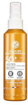 Yves Rocher SOLAIRE PEAU PARFAITE - Spray-Lotion mit LSF 50+ - Schutz und Pflege - Sonnencreme im Spray Format für Gesicht und Körper - 150 ml