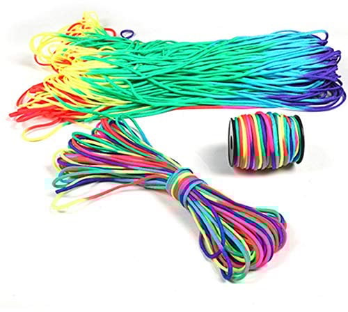 Egurs Paracord Rope 31 m/101 ft 4 mm Rainbow Paracord Cords DIY Handmade Cord Bands for Bracelets, Key Chains, Pendants, Crafts, Gardening, Outdoor Activities