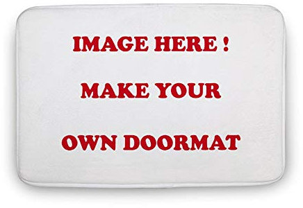 HOSTECCO Personalised Door Mat Make Your Own Indoor Outdoor Mat Decorative Home Garden Office Entry Welcome Rug Customised 20x30 inches