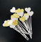 AILEXI Handmade 20 Counts 3 Colors Glitter Cake Decorating Toppers for cake cupcake and ice-cream - Gold/Silber/Weiße kleine Herzen