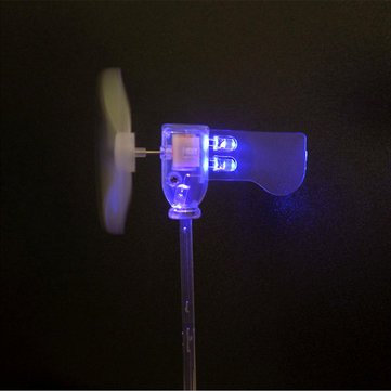 Forspero Rot Grün Weiß Blau Vertikal Diy Kleiner Gleichstrommotor Led Windmühlen Turbinen Windgenerator Modell - Blau