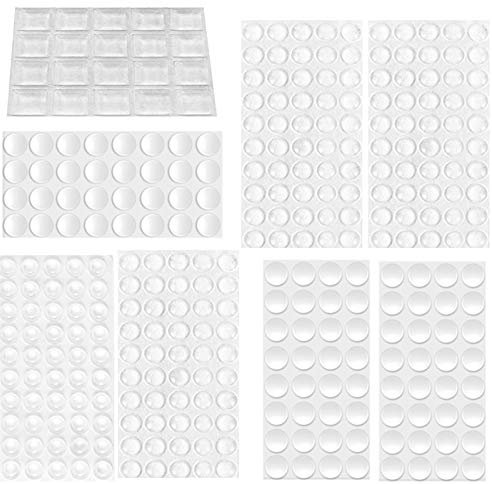 316 Stück Elastikpuffer Transparent Schutzpuffer,8 Größen Möbelpuffer,Gummifüße Selbstklebend,Anschlagpuffer Türpuffer Transparent,Gummi Anschlagdämpfer,Gummipuffer
