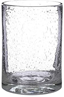 MICA Decorations Vase Estelle recyceltes Glas, Zylinder transparent - 23 x Ø 17 cm - Glasvase - Blumenvase