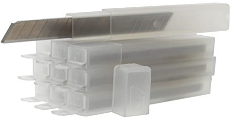 Abbrechklingen 9mm - Ersatzklingen für Cuttermesser und Teppichmesser mit extra scharfer Klinge (100 Stück)
