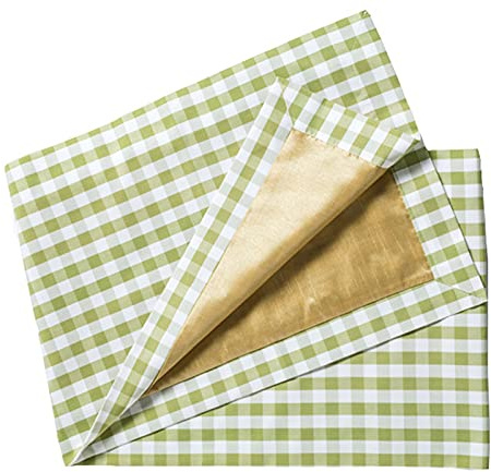 Chemin de table RENRUIRUI Double Face À Carreaux Blancs Verts, Buffalo Check pour Printemps, Été, Automne, Ferme, Thanksgiving, Décor De Table À Manger De Noël (Size : 32x120cm)