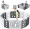 YOLEO Laufstall Baby 153×153 cm, Laufgitter Baby, Laufstall Faltbar, Laufgitter Faltbar, Kinderlaufstall mit Basketballkorb, Playpen mit Tür und Spielzeugboard, Playpen aus Kunststoff, Babyzaun, Grau