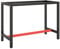 vidaXL Telaio Banco da Lavoro Nero e Rosso Opaco 110x50x79 cm Metallo