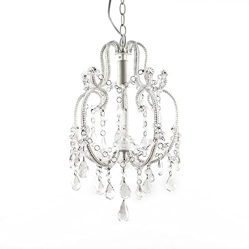 Lámpara de techo chandelier de cristal acrílico blanco roto de 25x24x30 cm - LOLAhome