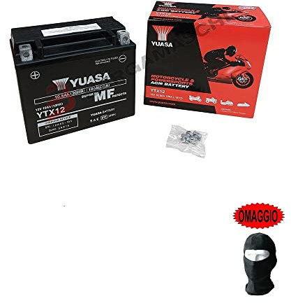 COMPATIBLE AVEC TRIUMPH 800 Bonneville 2001 BATTERIE YUASA YTX12-BS BATTERIE 10 AMPERE 12 VOLT PRÊT POUR L'UTILISATION 150X87X130MM SEPARATEUR AGM