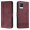 Lihondar Funda para OPPO Realme 8/Realme 8 Pro, PU Cuero Billetera Tapa Flip Protectora Carcasa Libro Case Magnético con Tapa y Ranura para Tarjetas Piel Cartera para OPPO Realme 8/Realme 8 Pro(Rojo)