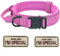 Hundehalsband Verstellbar mit Kontrollgriff, Taktisch Halsband Nylon, Hunde Halsband Gepolstert, Metallschnalle, für Mittlere Große Hunde Jagd Training Outdoor, Rosa XL