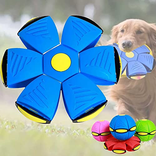 UYOE 1PCS Pet Toy Flying Saucer Ball,Flying Saucer Ball Dog Toy,Flying Saucer Dog Toy (Blue,Ordinary Model)