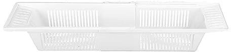 Unibos | Bath Tray - Extendable Bath Caddy Tray for Bathtub Adjustable Bath Table Tray Over tub w/Bathroom Accessories– Fits Most Bath Sizes | White