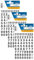 HERMA 4159 Zahlen Aufkleber 0-9, wetterfest (Schriftgröße 10 mm, 1 Blatt, Folie) selbstklebend, permanent haftende Nummern Sticker, 71 Etiketten, transparent/schwarz (Packung mit 3)