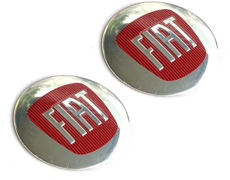 2 adesivi adatti per stile auto FIAT con logo. Diametro 60 mm. Per tuning auto, coprimozzi, tappi di copertura, ecc. Adesivi con emblema. Con una protezione in silicone trasparente (2 pezzi, FIAT 60