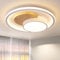 Style home 83W LED Deckenleuchte Holz Deckenlampe, Ø50x8.5cm, dimmbar mit Fernbedienung,moderne runde Leuchte für Wohnzimmer Schlafzimmer Büro Küche Flur(Holz)