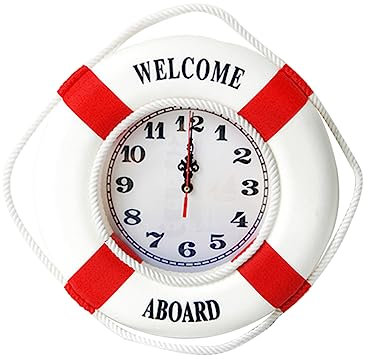 Amosfun Runde Wanduhrform Zum Aufhängen Wanduhr Für Büro Dekorative Wanddekoration Rote Farbe