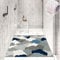 Pevfeciy Grand Tapis de Douche antidérapant 80x100 cm Tapis Douche antidérapant Doux Confortable et sûr en PVC à la Mode et Brillant avec Crochets,Haute perméabilité à l'eau