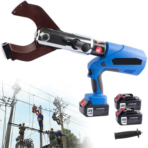 Coupe-câble hydraulique sans fil pour câbles en cuivre et aluminium (Cu/Al) jusqu'à ∅ 85/105/120 mm, 120/160 kN, coffret avec 2 batteries Li-ion (18V / 4,0Ah), pince coupante, coupe-câble,EZ-85C