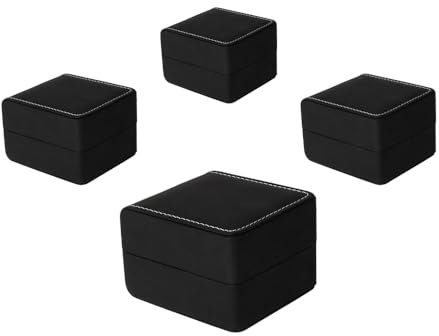 YekouMax Boite A Montre, Boîtes Cadeau avec Coussin pour La Plupart des Montres, Montre Connectée et Bijoux Accessoire, Coffret Montre en Cuir PU pour Cadeau Homme (1, Noir mat-4)