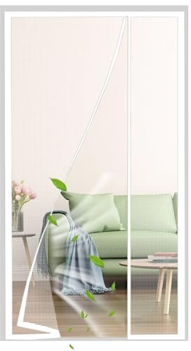 Zanzariera magnetica su misura 85x265cm Porta zanzariera magnetica personalizzata Bianco