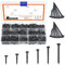Rustark 1200 chiodi in metallo nero, 6 misure, kit assortito da 10 mm, 13 mm, 16 mm, 19 mm, 22 mm, 25 mm, chiodini per scarpe, scarpe, stivali, tacchi, suole, sostituzione riparazione