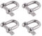 WMUVAZA M6 Manille Inox Acier, 4 Pièces Manille M6 Manille Inox 304 Manille D'ancre Manille D'anneau de D de Chaîne Manille Boucle Manille Droite Manille de Levage pour Connexion Rapide