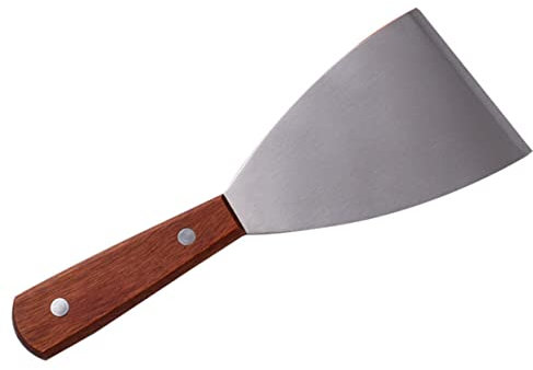 Garneck 2-teiliges Spatel-Set Aus Edelstahl Holzgriff Zum Backen Von Steaks Und Pfannkuchen