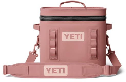 YETI Hopper Flip 12 Cool Bag, Portable & Insulated Backpack Cooler, Sandstone Pink