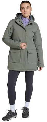 Mountain Warehouse Ranger Womens Water Resistant Padded Parka Jacket - PFC Free Breathable Coat with Padded Insulation - Autumn Winter Outdoors, Travelling & Hiking Khaki Women's Size 22
