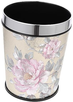 VOSAREA Poubelle Vintage Décorative Seau à Déchets Pratique Pour Maison Panier De Rangement Multifonctionnel Design Élégant Et Rétro