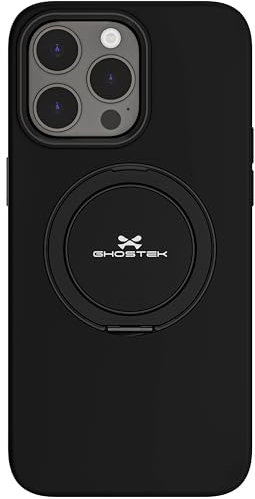 Ghostek MagKick iPhone 15 Pro Max Case with Rotating MagSafe Ring Kickstand, Shockproof Protective Phone Cover (6.7 Inch, Black)