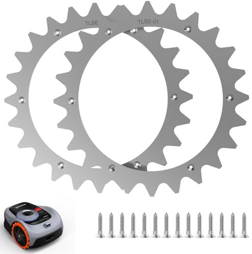 TRUSTLIONTEK Amélioration de la traction pour tondeuse robotique Spikes, compatible avec les robots tondeuses Segway Navimow i105 - i108E, taille de roue 257 mm.