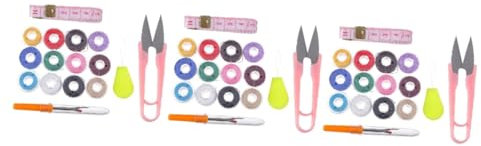 Operitacx 3 Sätze Zubehör Für Nähmaschinen Schröpfen Haarschere Wäscheklammern Stellnadel Kleiderfixierer Anti-rutsch-Schere Schnippen Suppenlöffel Silberbesteck Hausgemachte Formen Plastik