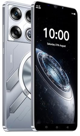 CatCalls 4G Günstiges Smartphone, 5.0'' Dual SIM Dual Kamera, Android OS, 16GB ROM【Expandable up to 128GB】, Support WiFi/Bluetooth/GPS/FM, Face Unlocked Mobile Phone (Silver)