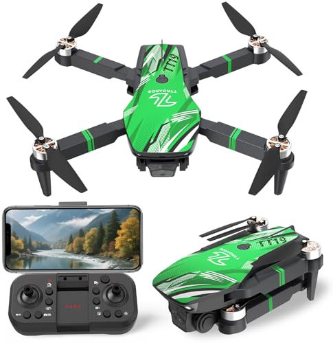 TTROARDS Dron con Cámara 4K, Motor sin Escobillas, Evitación de Obstáculos de 270°, Modo sin Cabeza, Control por Gestos, Drones para Principiantes, Quadcopter Plegable para Adultos, TT19