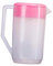 PartyKindom botella de agua fría jarra frío encimera delgado botella de agua grande recipiente de jugo de plástico contenedor de bebidas con tapa olla de agua bote de jugo rosa Reutilizable