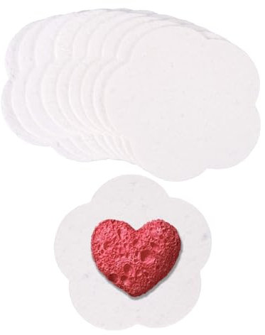 lasuroa 10uds Hojas Textura Espuma Mágica, 6x6cm Papel Arte 3D Hinchado Lienzo Esponja con Forma Flor Hojas en Blanco Pintura con Textura Espuma para DIY Hogar Decoración Escritorio Regalos Creativos