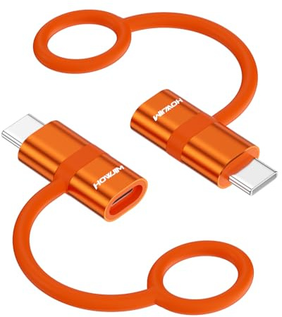 HOWJIM 8-Pin auf USB C Adapter 2 Stück,27W PD Schnellladung für Phone 16 17 | Datenübertragung,8-Pin Buchse auf USB C Stecker für Pad Pro G-alaxy Android,Nicht für Kopfhörer/OTG/USB Stick/Pencil Orange
