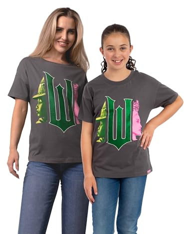 Wicked Tshirt, Glinda and Elphaba Womens Tshirt, Cotton Ladies Top, Short Sleeve Ladies T Shirts, Grey XL