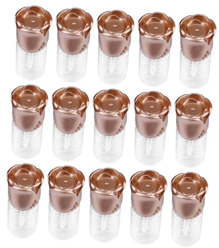 Housoutil Lip Gloss Tubes Lightweight Material Rose Shaped Refillable 15pcs with Proper Capacity for Lip Oil for Travel and Makeup Storage