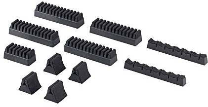 Gedotec Besteckhalter-Sortiment Besteckeinsatz selbstklebend mit Filzauflage | für 70-teiliges Besteck | Filz ist SCHWARZ | Besteckeinlage für Schubladen & Schubkasten | 1 Stück - Besteck-Halter Filz