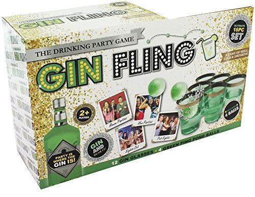 PMS 331058 Gin Fling Trinkspiel | Bedruckt | 16 Stück